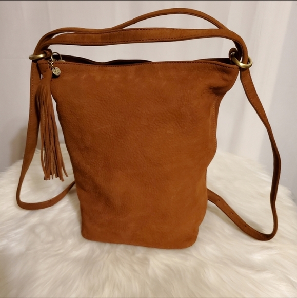 HOBO BLAZE Rust Convertible Pebbled Velvet Suede Shoulder Bag/Backpack - Picture 7 of 9